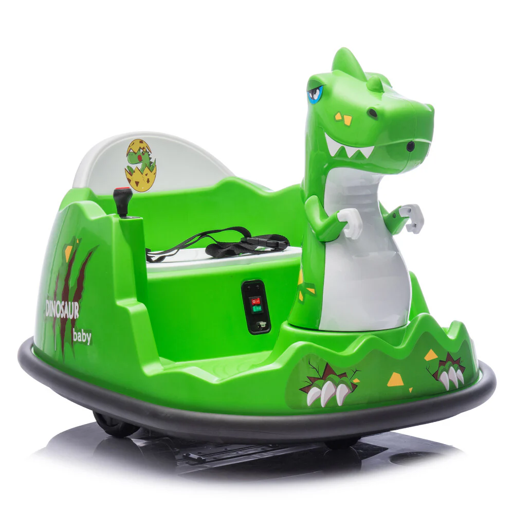 12V Dinosaur-Shaped Kids Ride-On Bumper Car with Spray, Light, and 360-Degree Rotation - Image 20