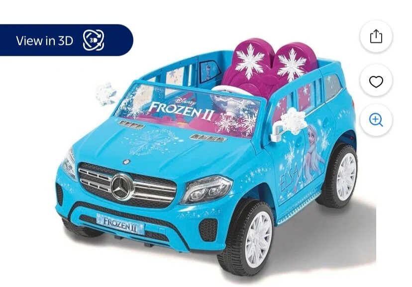12V Disney Frozen Mercedes GLS 320 Powered Ride-On Car for Girls Ages 3 to 5 - Image 11