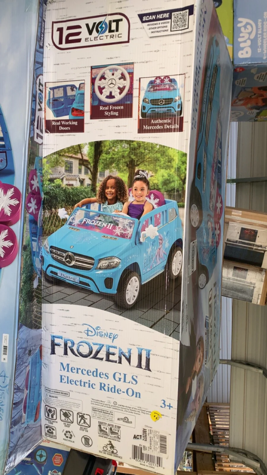 12V Disney Frozen Mercedes GLS 320 Powered Ride-On Car for Girls Ages 3 to 5 - Image 12