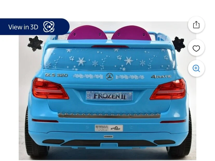 12V Disney Frozen Mercedes GLS 320 Powered Ride-On Car for Girls Ages 3 to 5 - Image 8