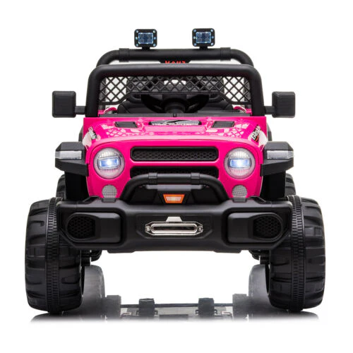 12V Dual Drive Off-Road Vehicle with 2.4G Remote Control in Rose Red - Image 4