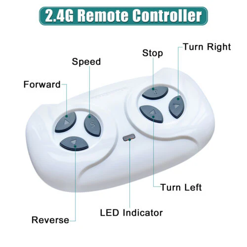 12V Dual Drive Off-Road Vehicle with 2.4G Remote Control in Rose Red - Image 9