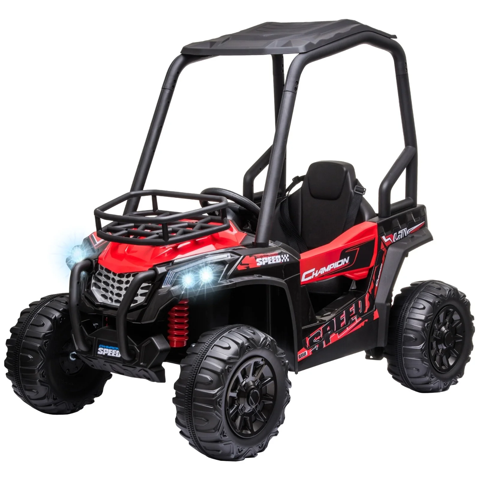 12V Dual Motor Kids Electric Ride-On UTV Toy Truck with Forward Gear Battery Powered - Image 6