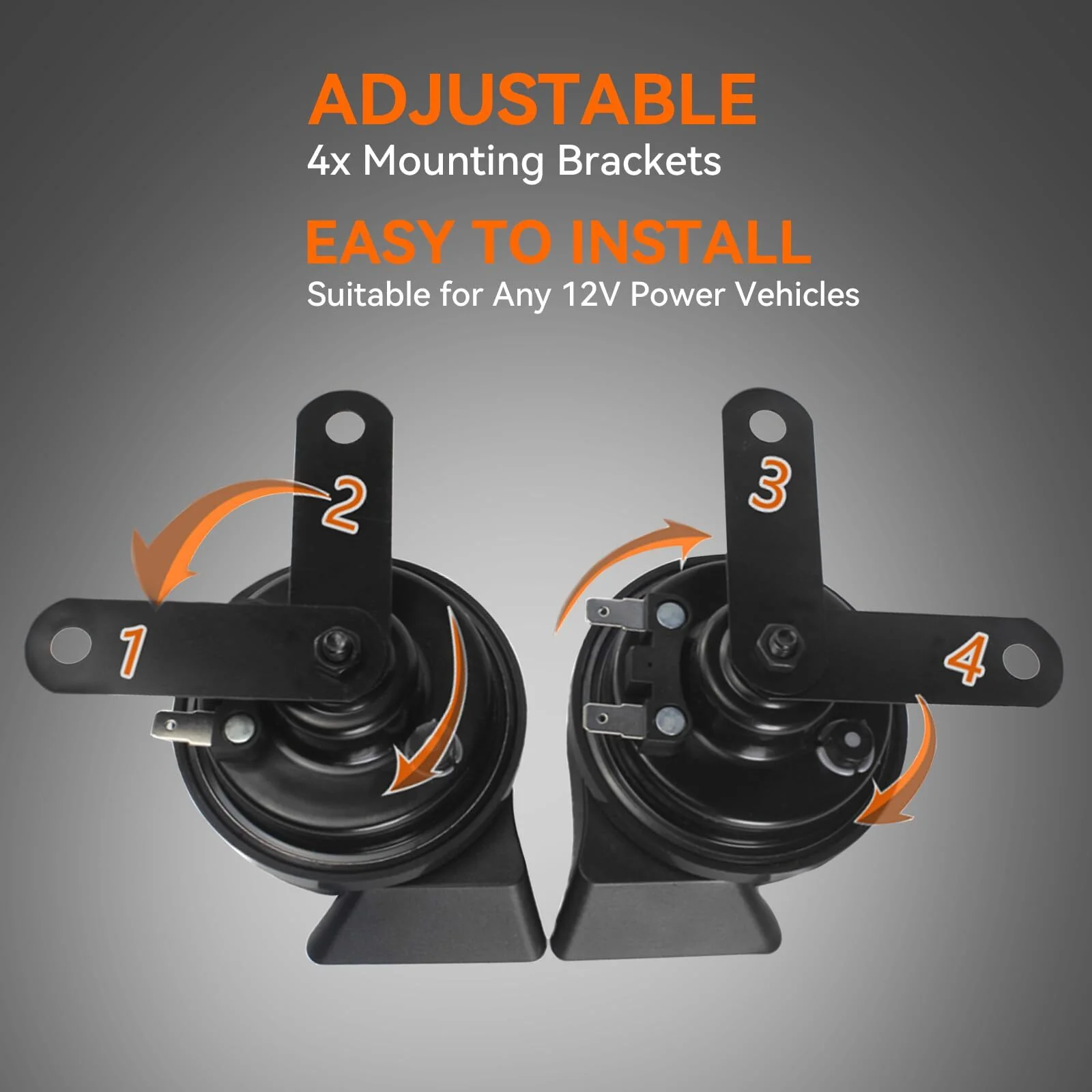 12V Dual-Tone Electric Snail Horn Super Loud Universal Vehicle Replacement - Image 8
