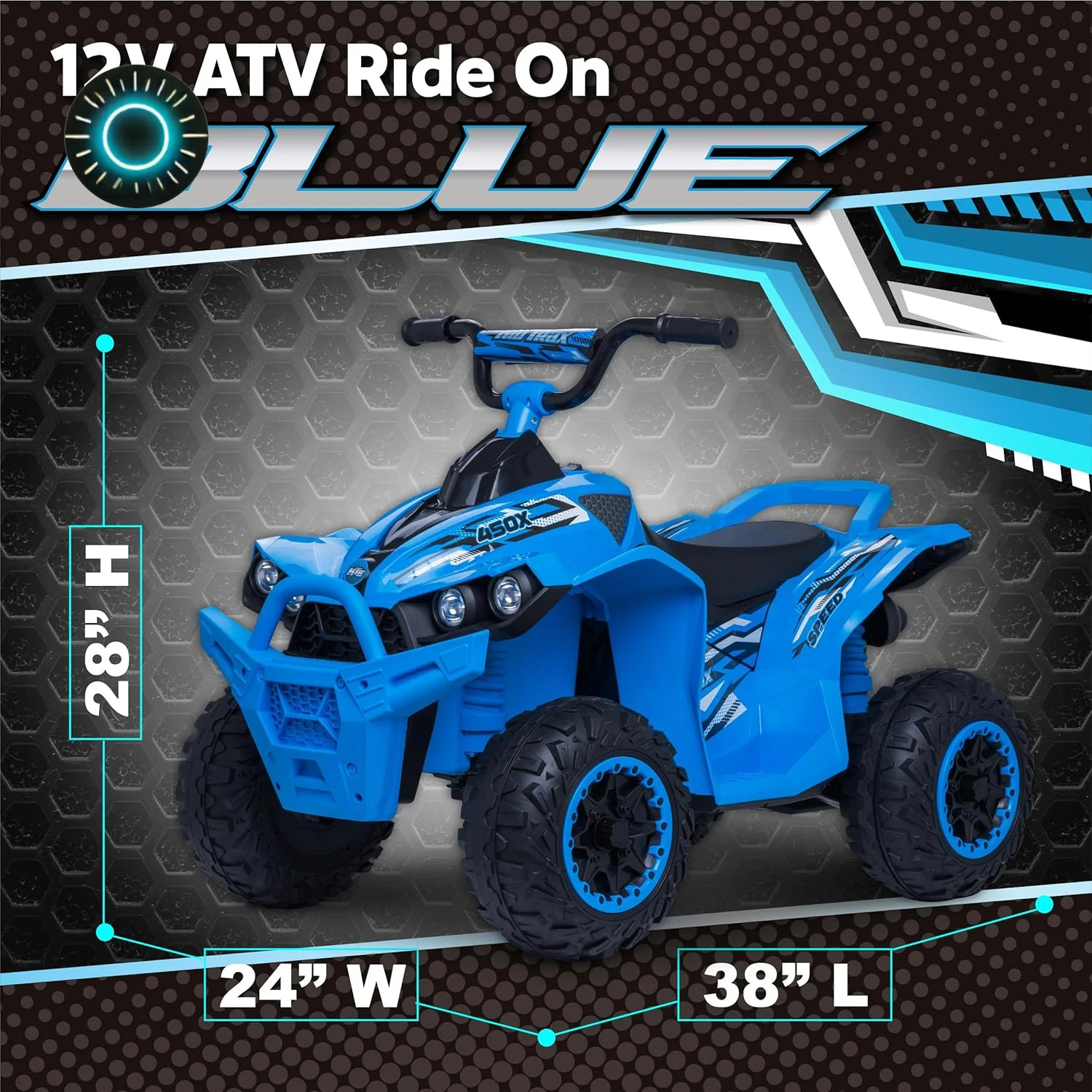 12V Electric Ride-On ATV for Boys and Girls Indoor Outdoor Four Wheeler Toy - Image 2