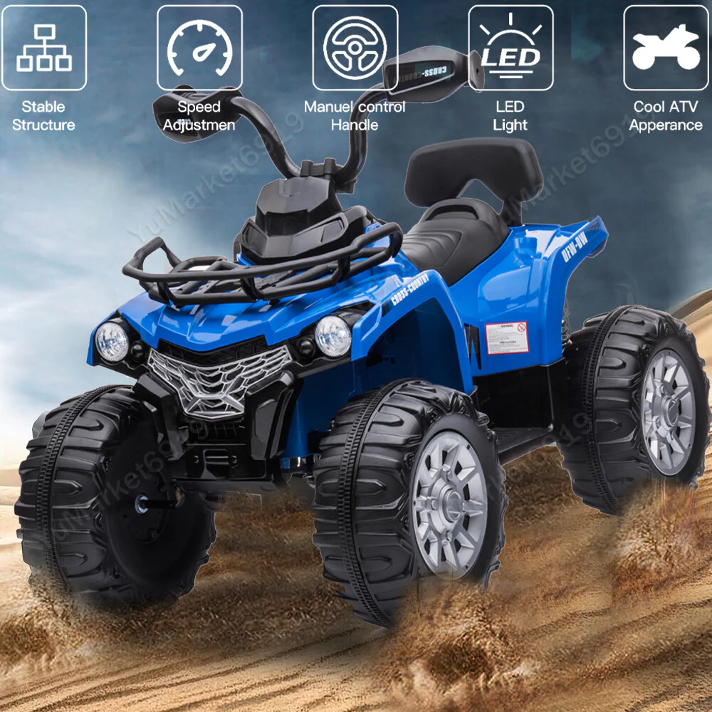 12V Electric 4-Wheel Battery-Powered Kids Ride-On ATV Quad Motorcycle Car - Image 12