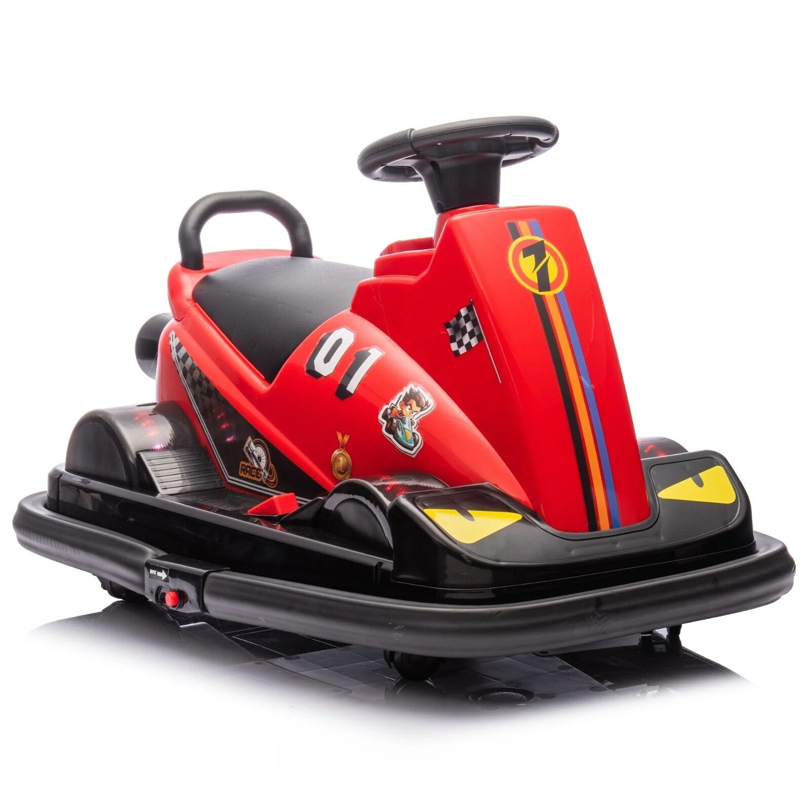 12V Electric 360° Rotating Bumper Ride-On Car for Kids Aged 3-5 Years - Image 18