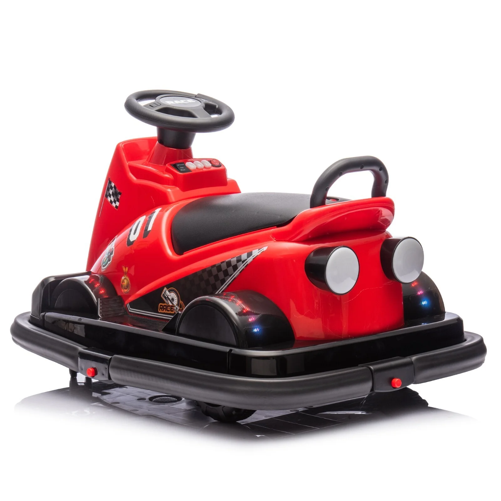 12V Electric 360° Rotating Bumper Ride-On Car for Kids Aged 3-5 Years - Image 3
