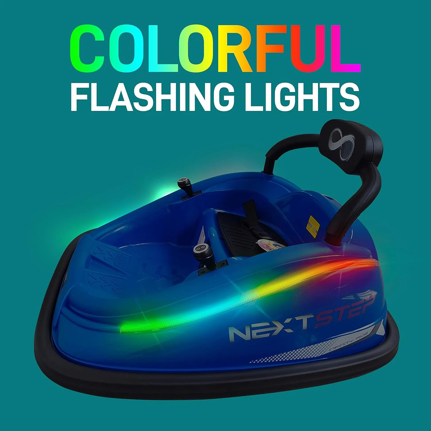 12V Electric Kids Bumper Car with Remote Control, 360° Spin and LED Lights - Image 5