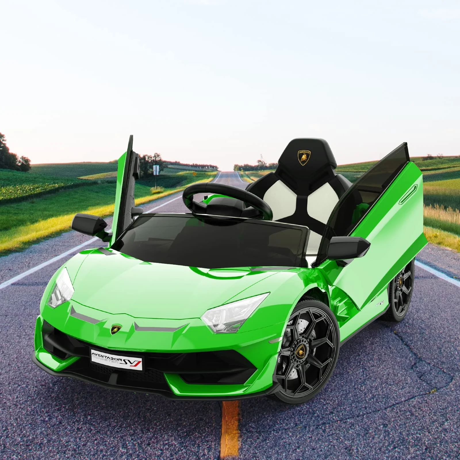 12V Licensed Lamborghini Electric Ride-On Car for Kids with 2 Speeds Battery Powered Toy - Image 5