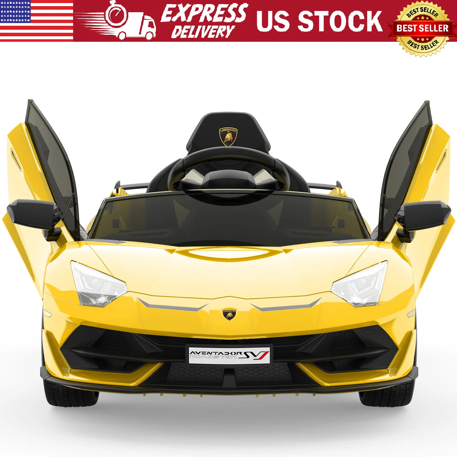 12V Licensed Lamborghini Electric Ride-On Car for Kids with Hydraulic Doors - Image 11