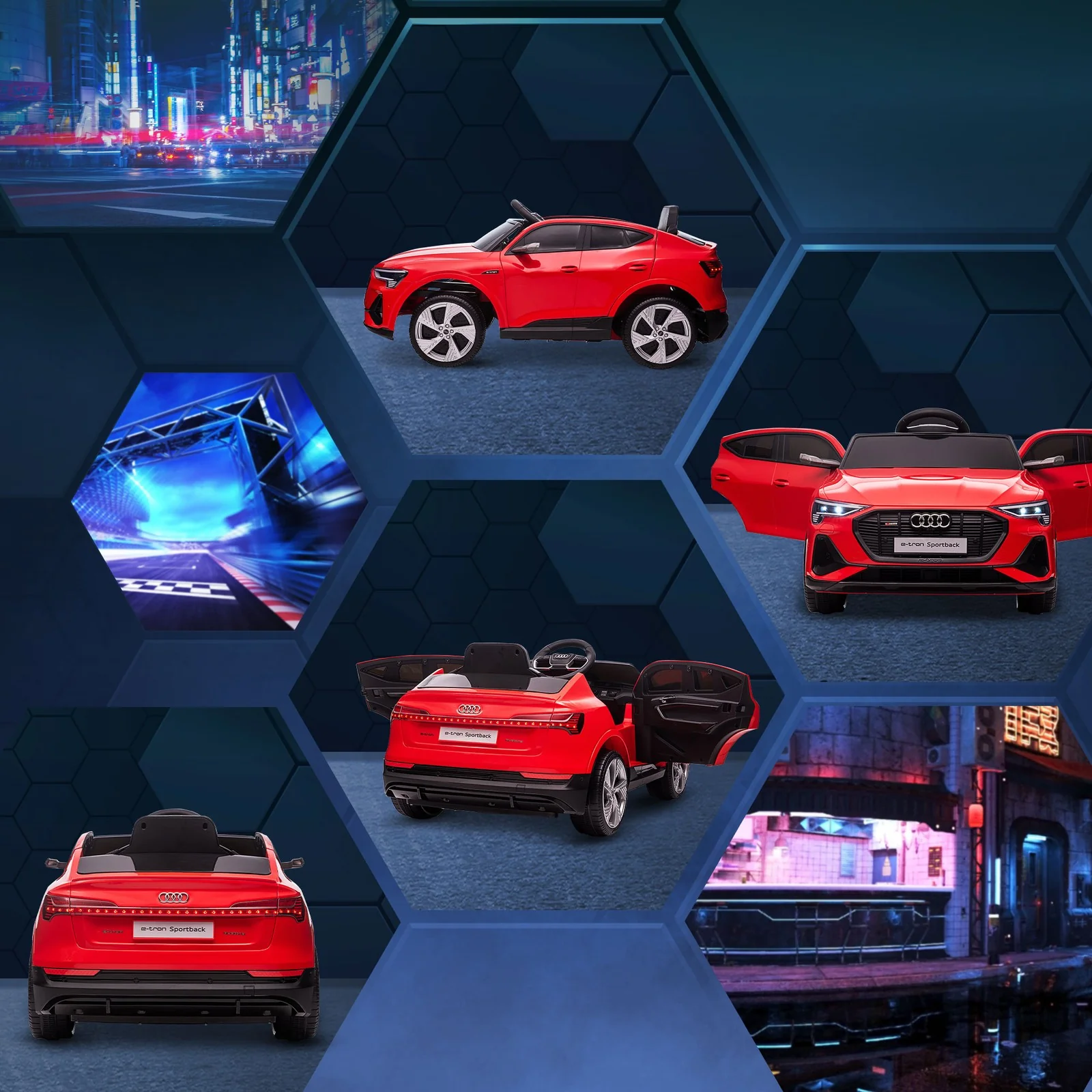 12V Electric Kids Car with Remote Control, Safety Belt, and LED Lights – Red - Image 11