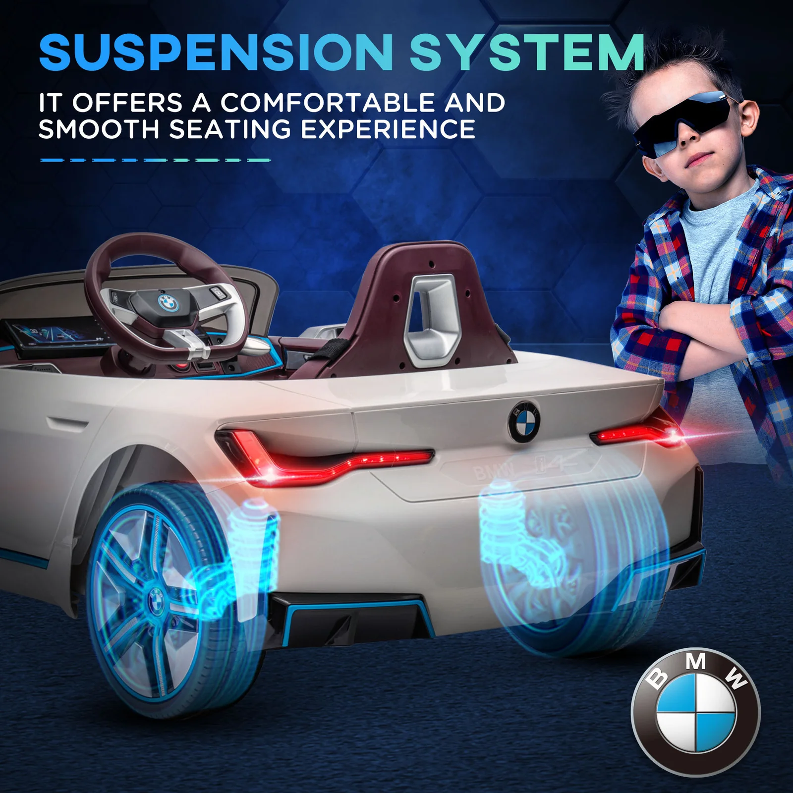 12V Electric Kids Car with 2.4G Remote Control, Suspension, and Music - Image 8