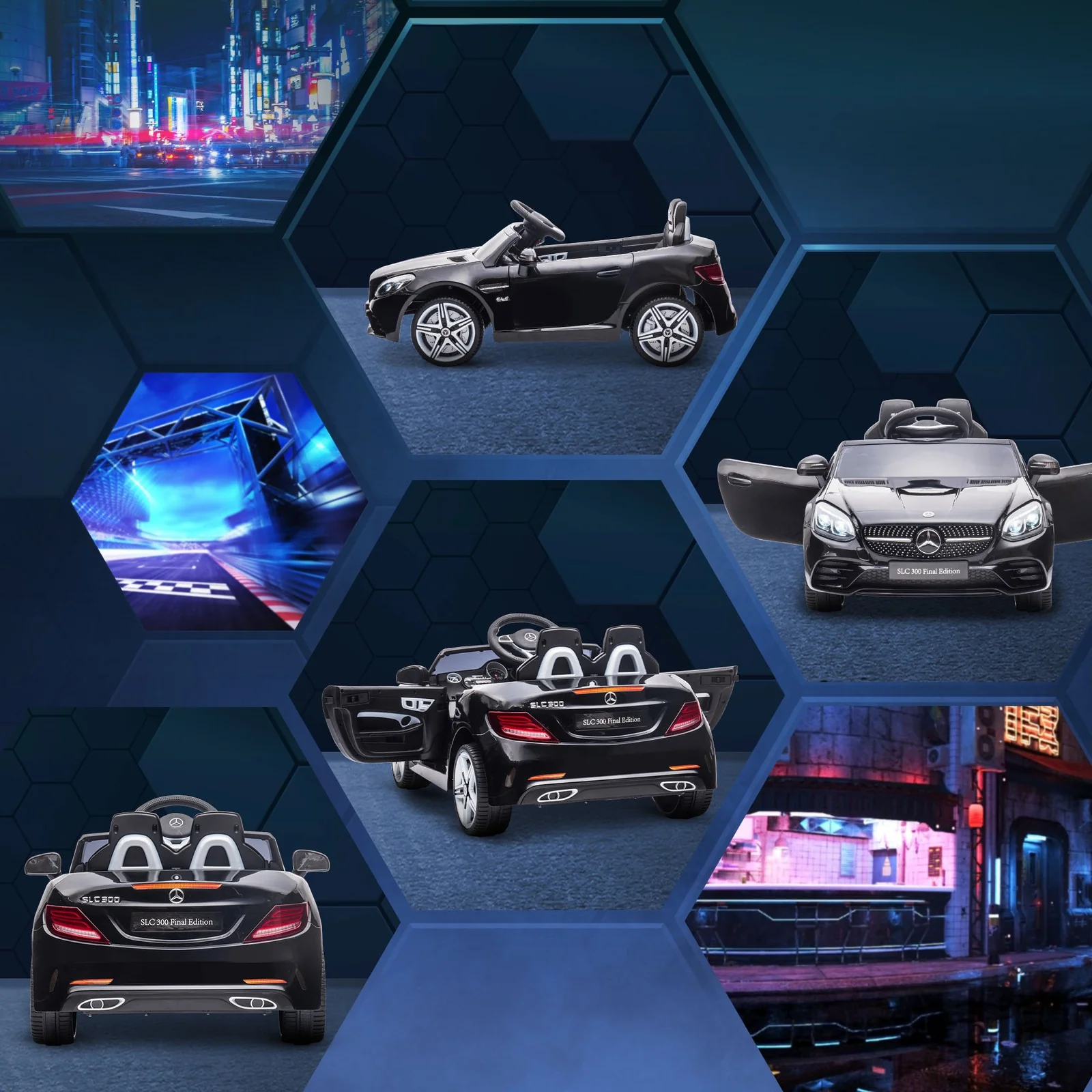 12V Electric Ride-On Car for Kids with Parental Remote Control, Dual Motors, Music, and Lights in Black - Image 8