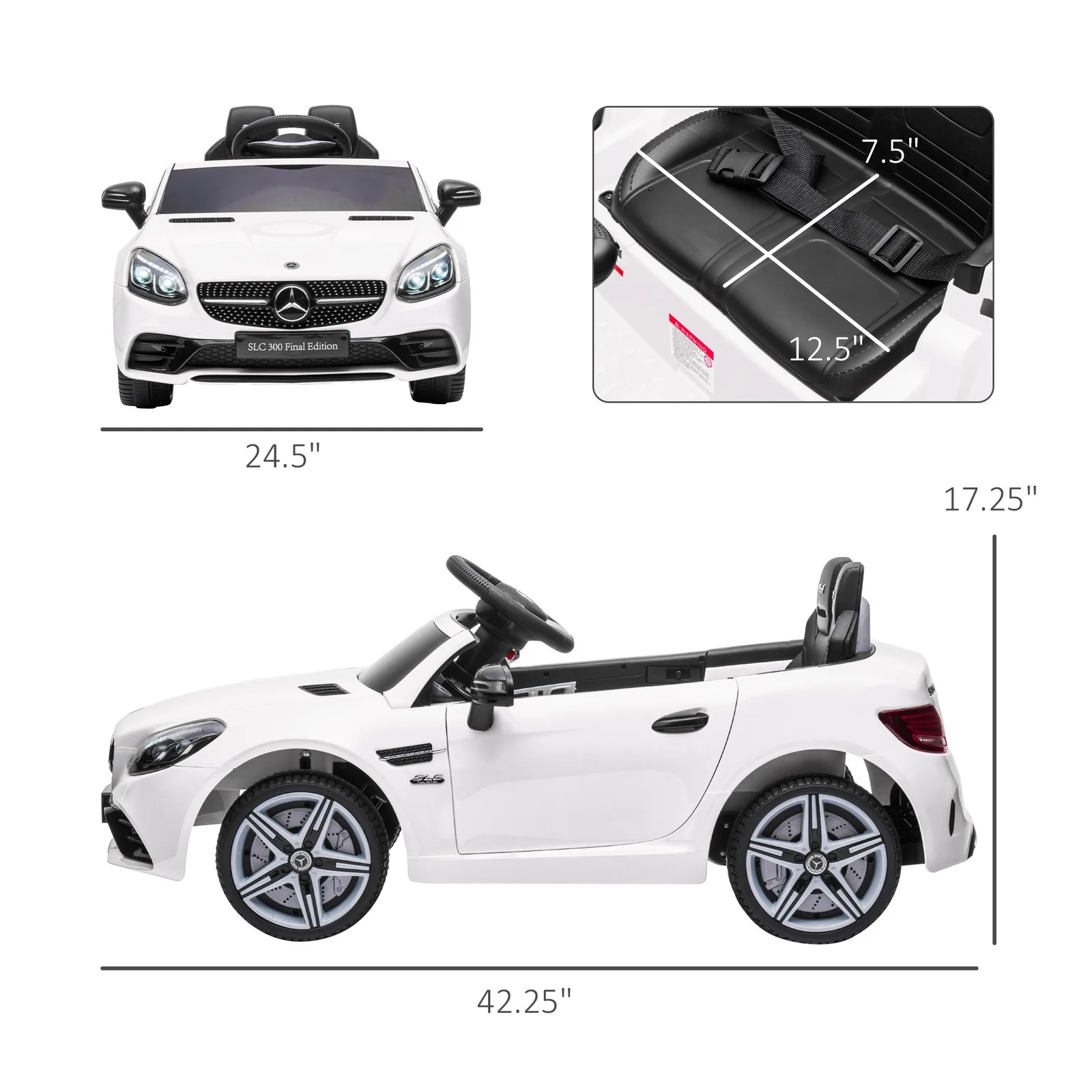 12V Electric Kids Car with Parental Remote Control, Dual Motors, Music, and Lights - Image 3