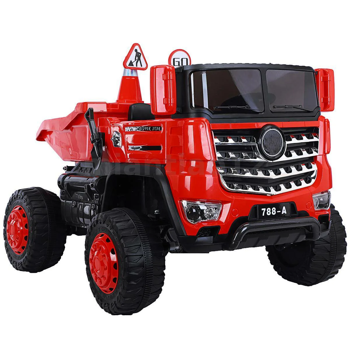 12V Electric Construction Toy - Dump Truck with Moving Bed and Shovel - Image 9
