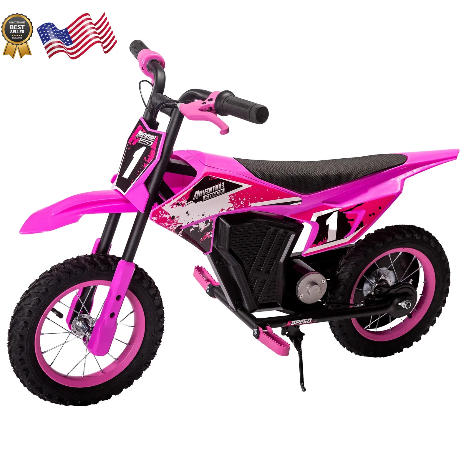 12V Electric Battery-Powered Pink Dirt Bike for Kids Ages 5 and Up - Image 12