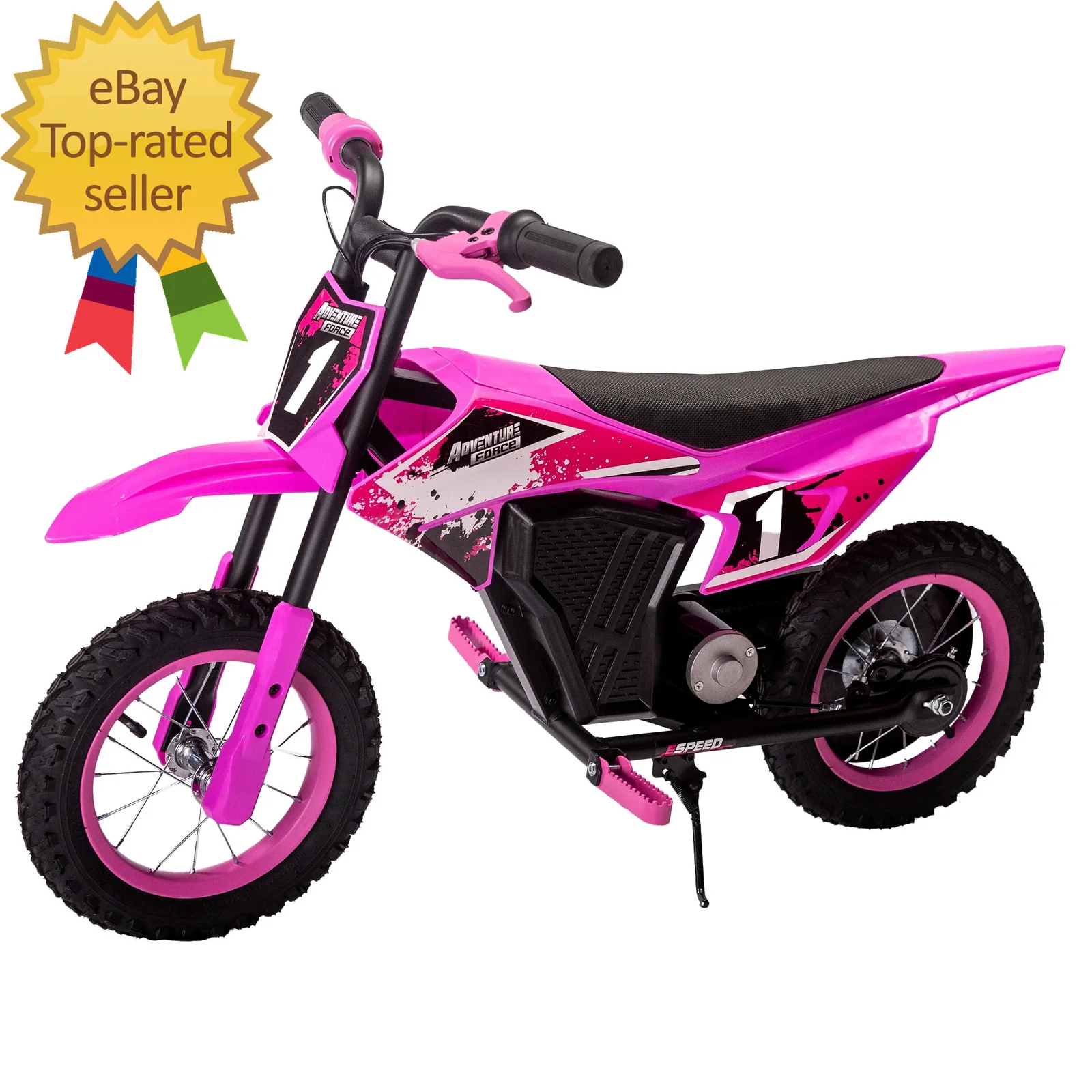 12V Electric Pink Dirt Bike for Kids Battery Powered Ride-On Ages 5 and Up - Image 6