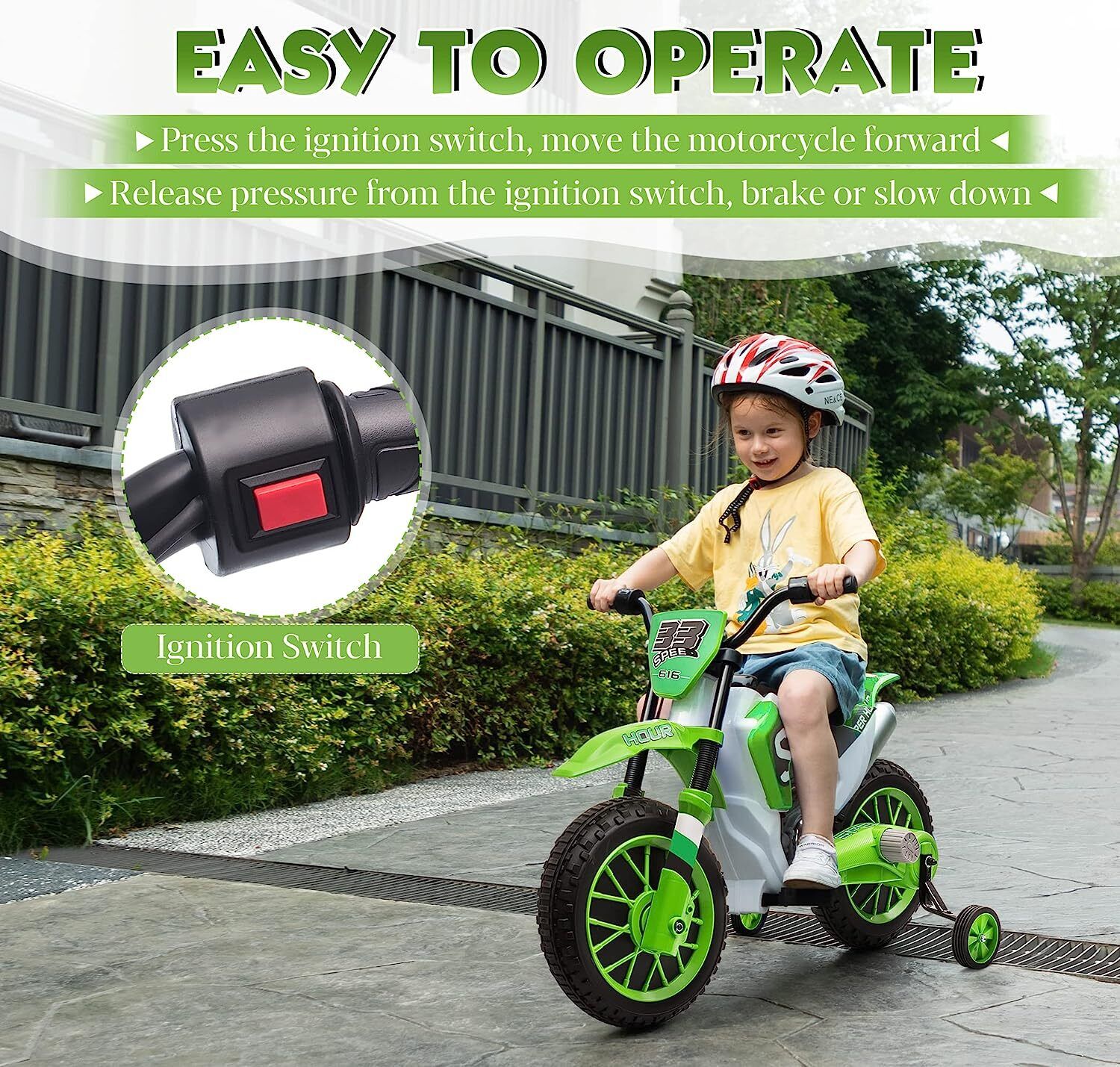 12V Electric Dirt Bike Ride-On Toy for Kids - Battery Powered Motorbike - Image 3