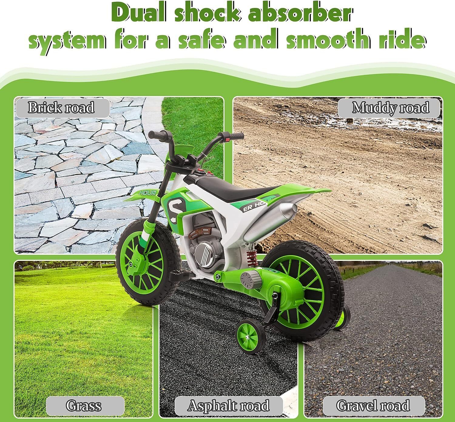 12V Electric Dirt Bike Ride-On Toy for Kids - Battery Powered Motorbike - Image 5