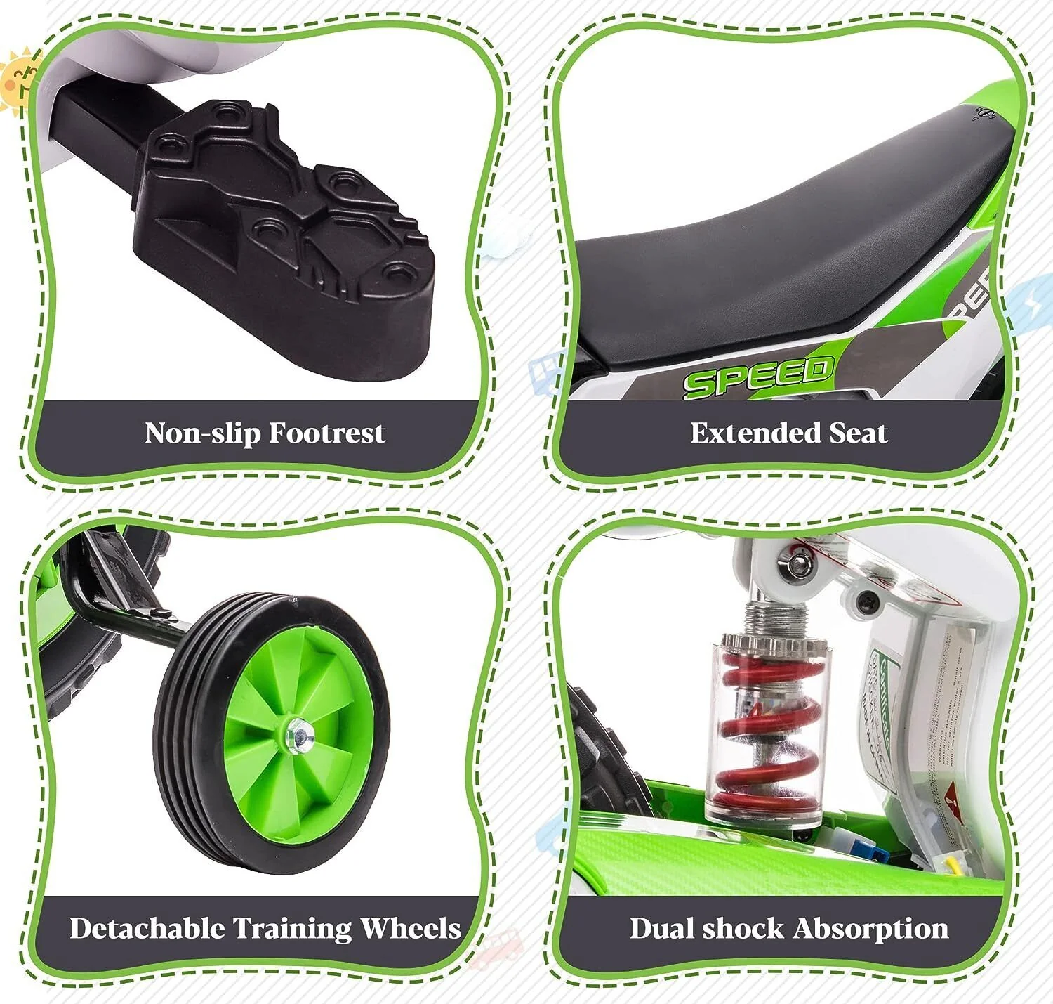 12V Electric Dirt Bike Ride-On Toy for Kids - Battery Powered Motorbike - Image 6