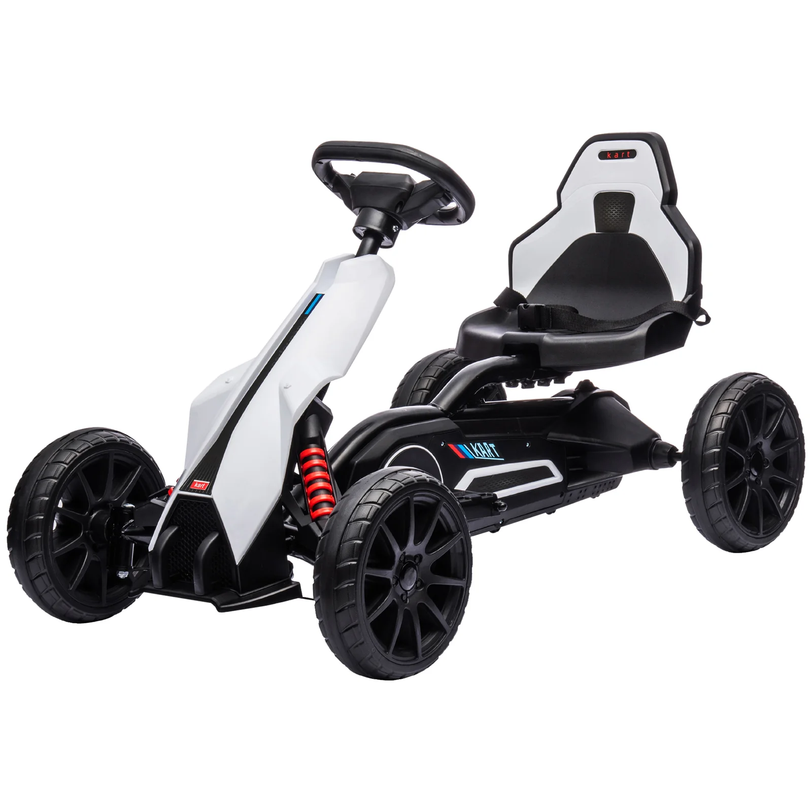 12V Electric Ride-On Go-Kart for Kids Ages 3-8, Boys and Girls, 3.1 MPH Speed