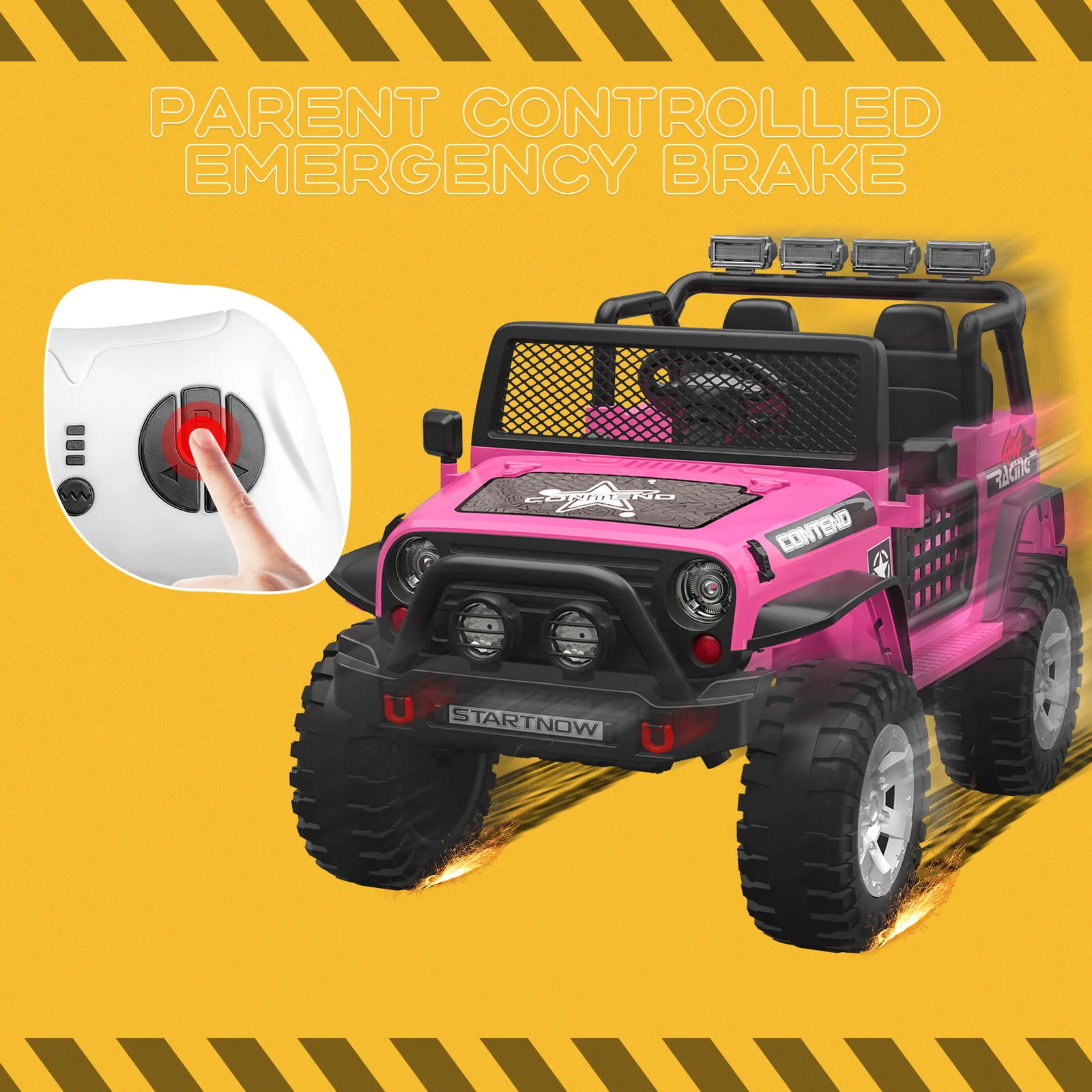 12V Electric Jeep Toy Car for Kids with LED Lights, MP3 Player, and Remote Control - Perfect Gift for Boys and Girls - Image 14