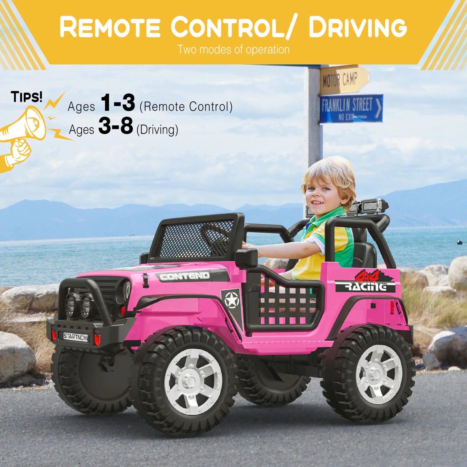 12V Electric Jeep Toy Car for Kids with LED Lights, MP3 Player, and Remote Control - Perfect Gift for Boys and Girls - Image 15