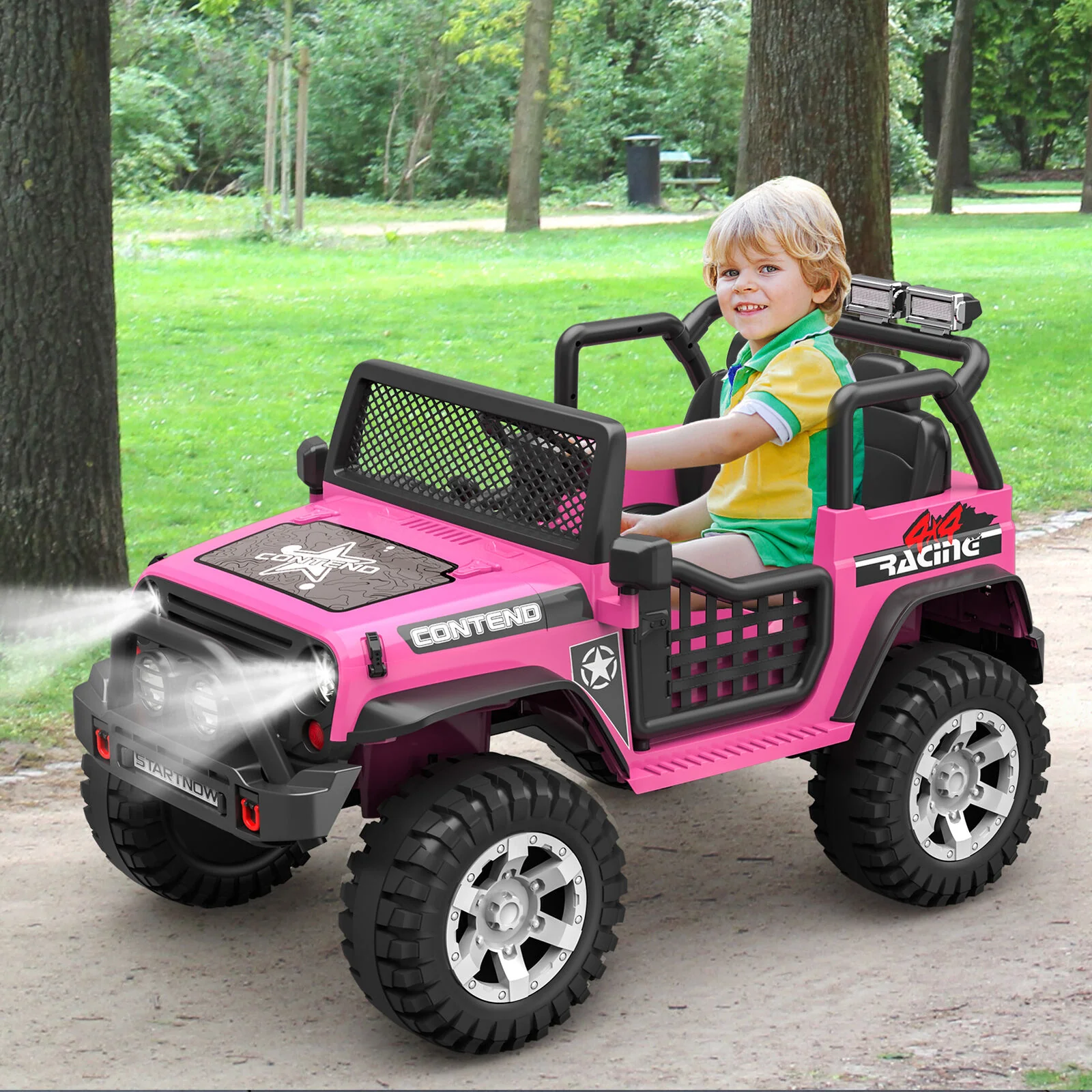 12V Electric Jeep Toy Car for Kids with LED Lights, MP3 Player, and Remote Control - Perfect Gift for Boys and Girls - Image 16