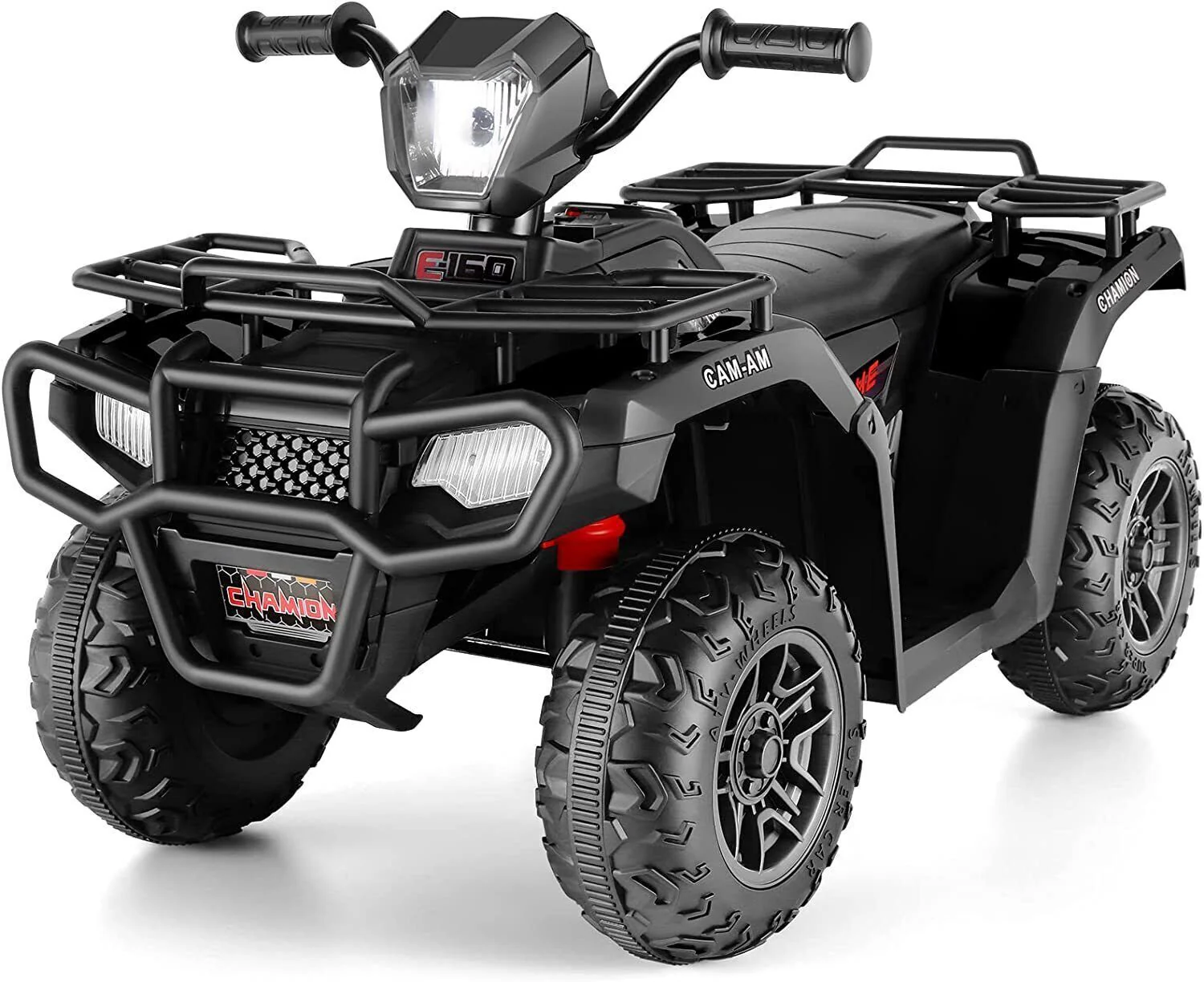 12V Electric Kids ATV Quad Car - Black, Suitable for Ages 3-6 Years