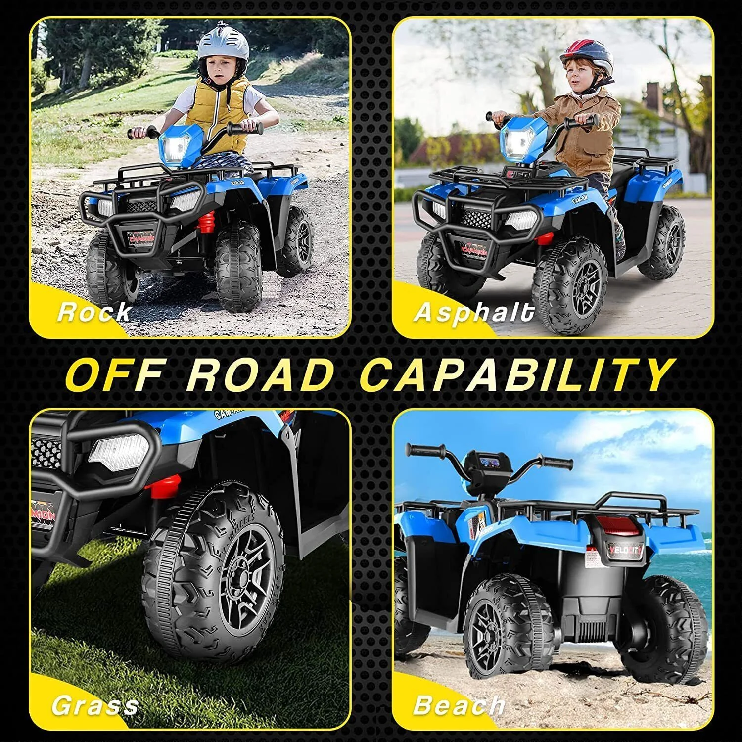 12V Electric Kids ATV Quad Car - Black, Suitable for Ages 3-6 Years - Image 55