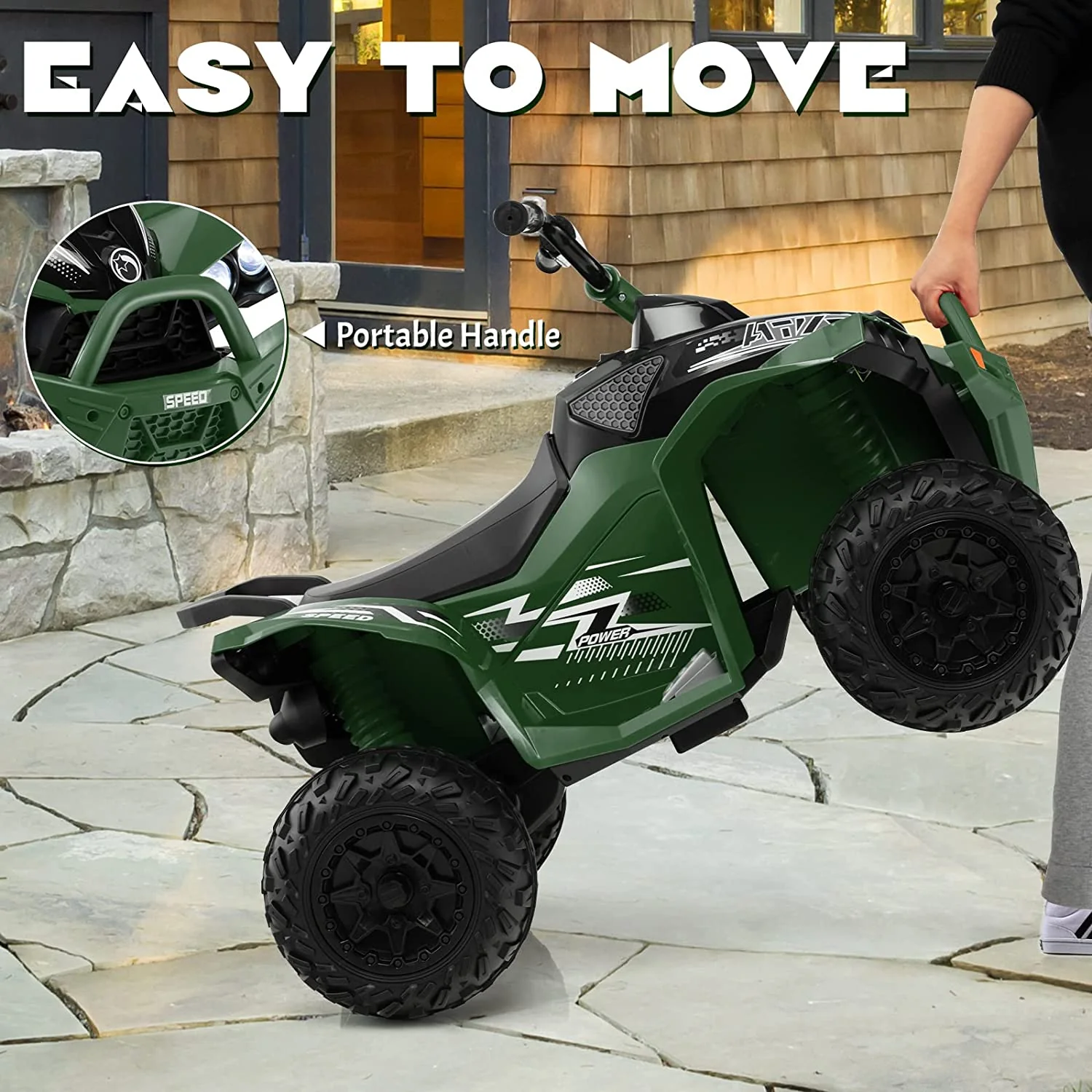 12V Electric Kids ATV with High/Low Speed and Treaded Tires - Image 5