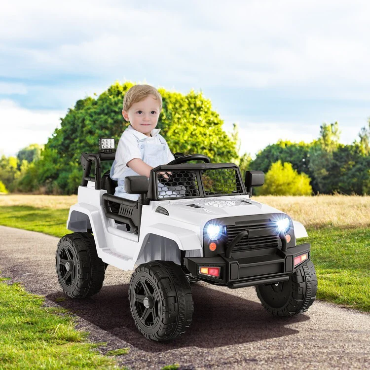 12V Electric Ride-On Truck Car Toy for Kids with Seat Belt, Music, and Remote Control - Image 5