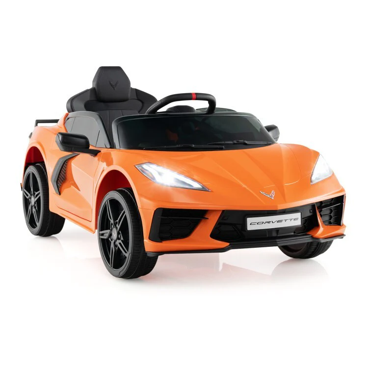 12V Electric Licensed Chevrolet Corvette C8 Kids Ride-On Car with Remote Control - Image 2