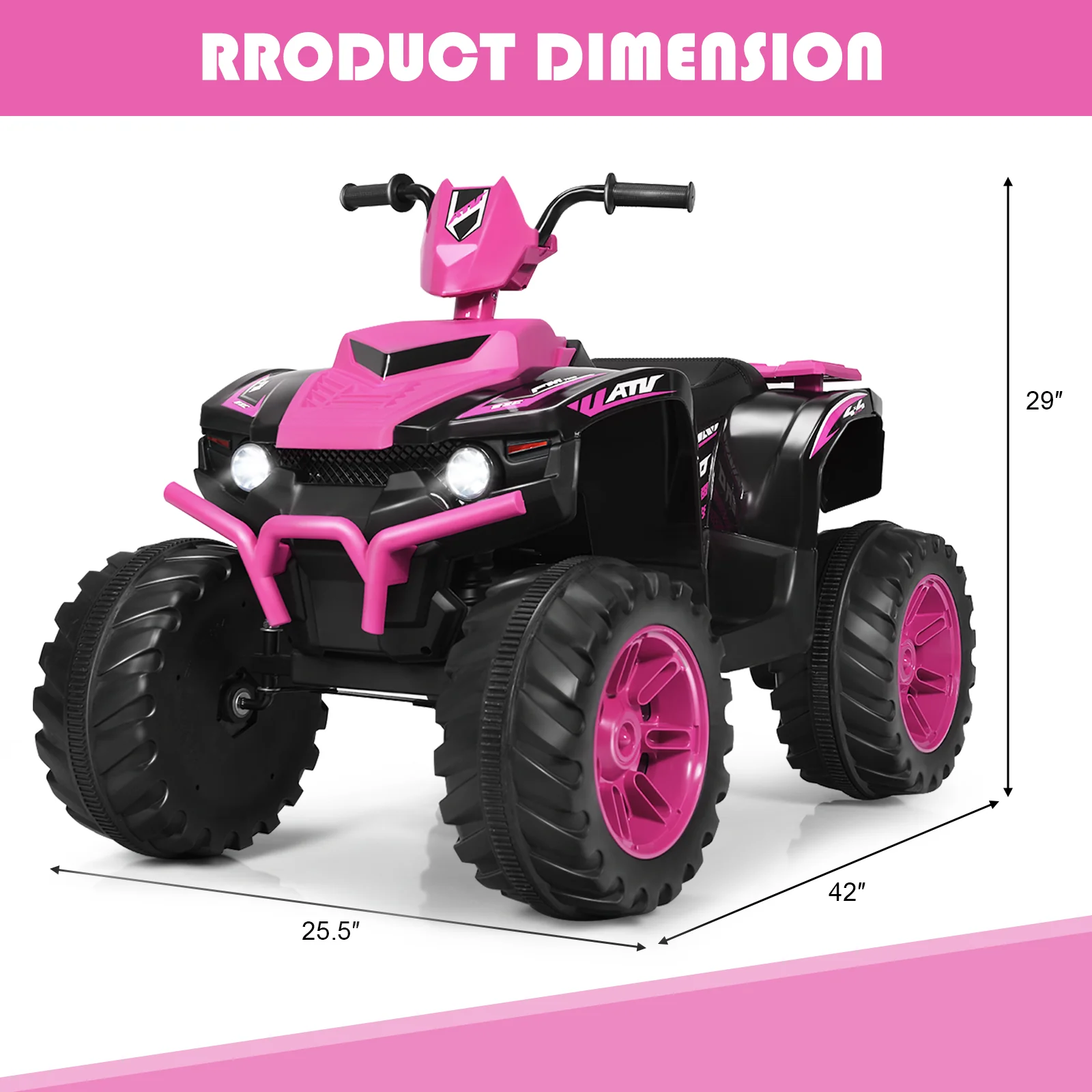 12V Electric Kids Quad ATV Ride On Car with LED Lights - The Perfect Ride for Your Little One! - Image 28
