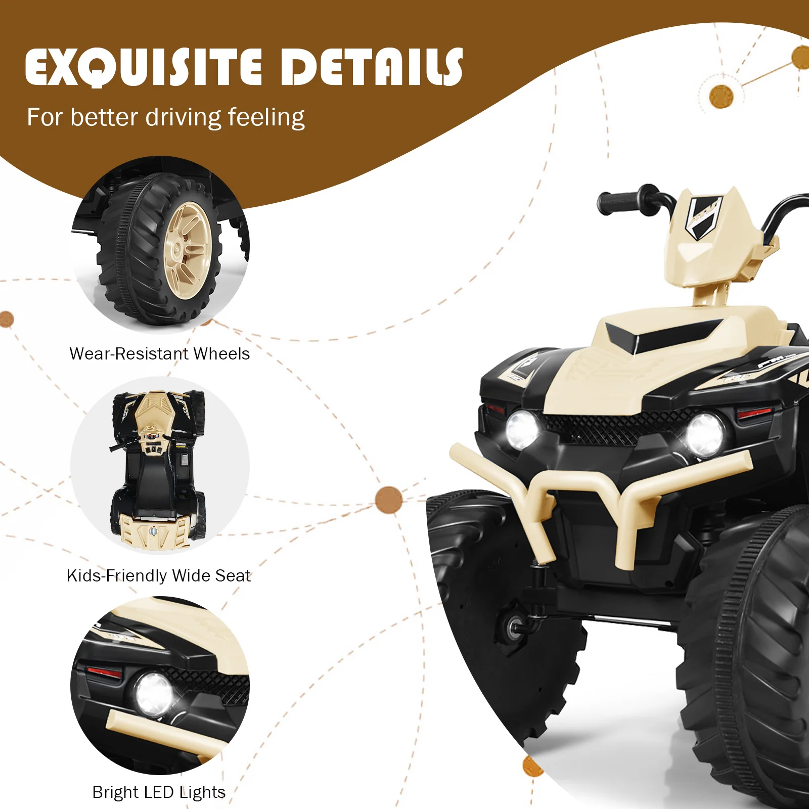 12V Electric Kids Quad ATV Ride On Car with LED Lights - The Perfect Ride for Your Little One! - Image 56