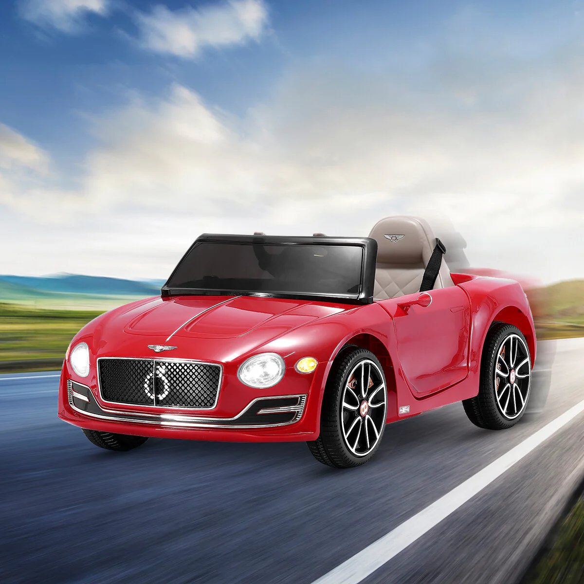 12V Electric Kids Ride-On Bentley Car Licensed Battery Powered Remote Control Red
