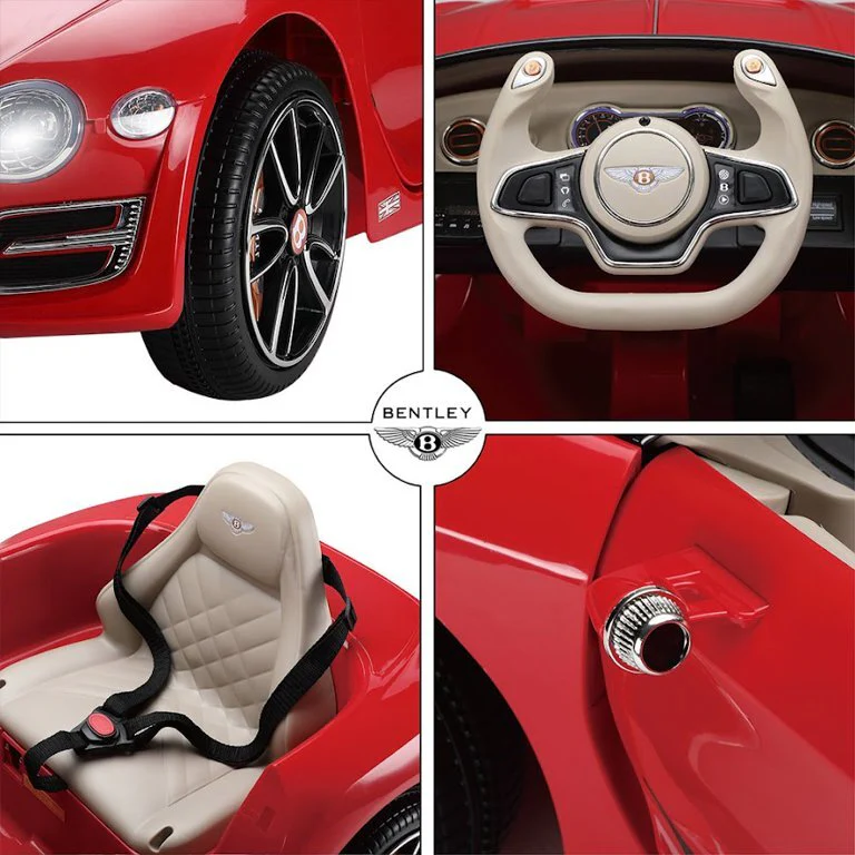12V Electric Kids Ride-On Bentley Car Licensed Battery Powered Remote Control Red - Image 8