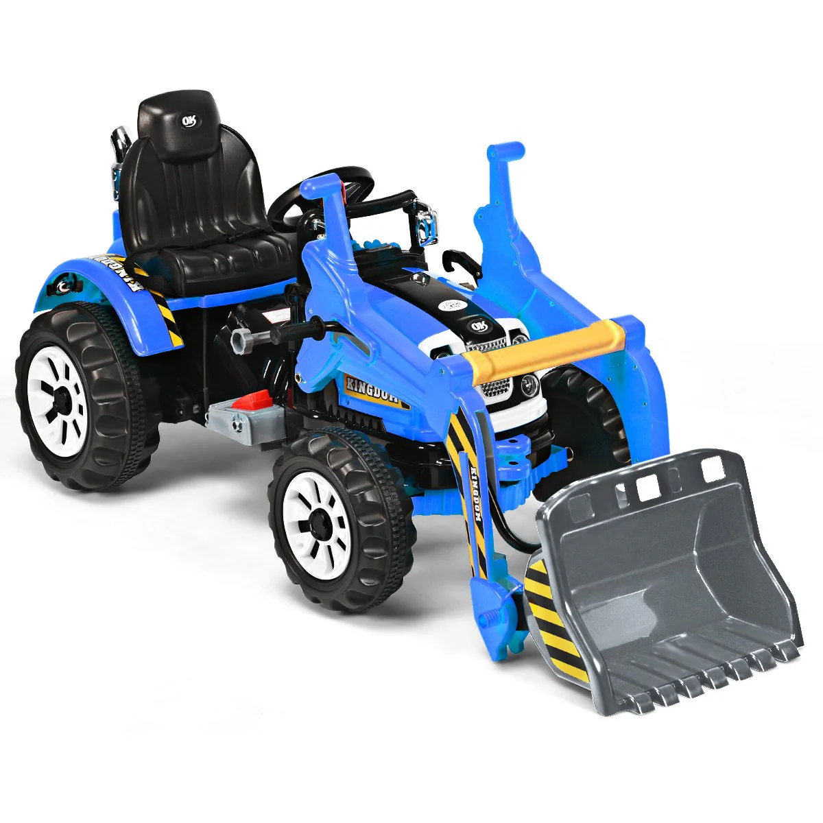 12V Electric Ride-On Excavator Truck for Toddlers Kids Blue - Image 4
