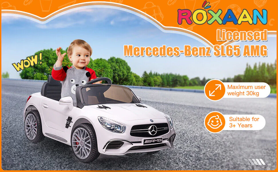 12V Electric Kids Ride On Car Mercedes Benz AMG SL65 with Remote Control and LED Lights - Image 8