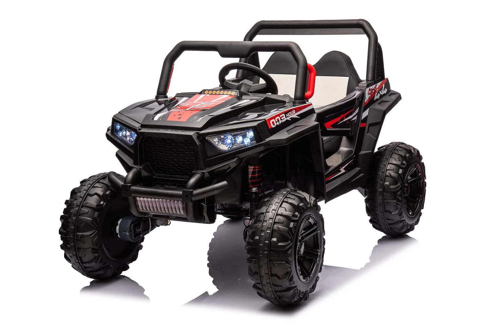 12V Electric Kids Ride-On Off-Road UTV Toy Car with 4 Wheels, Seat Belt, Leather Seat, and Remote Control - Image 26