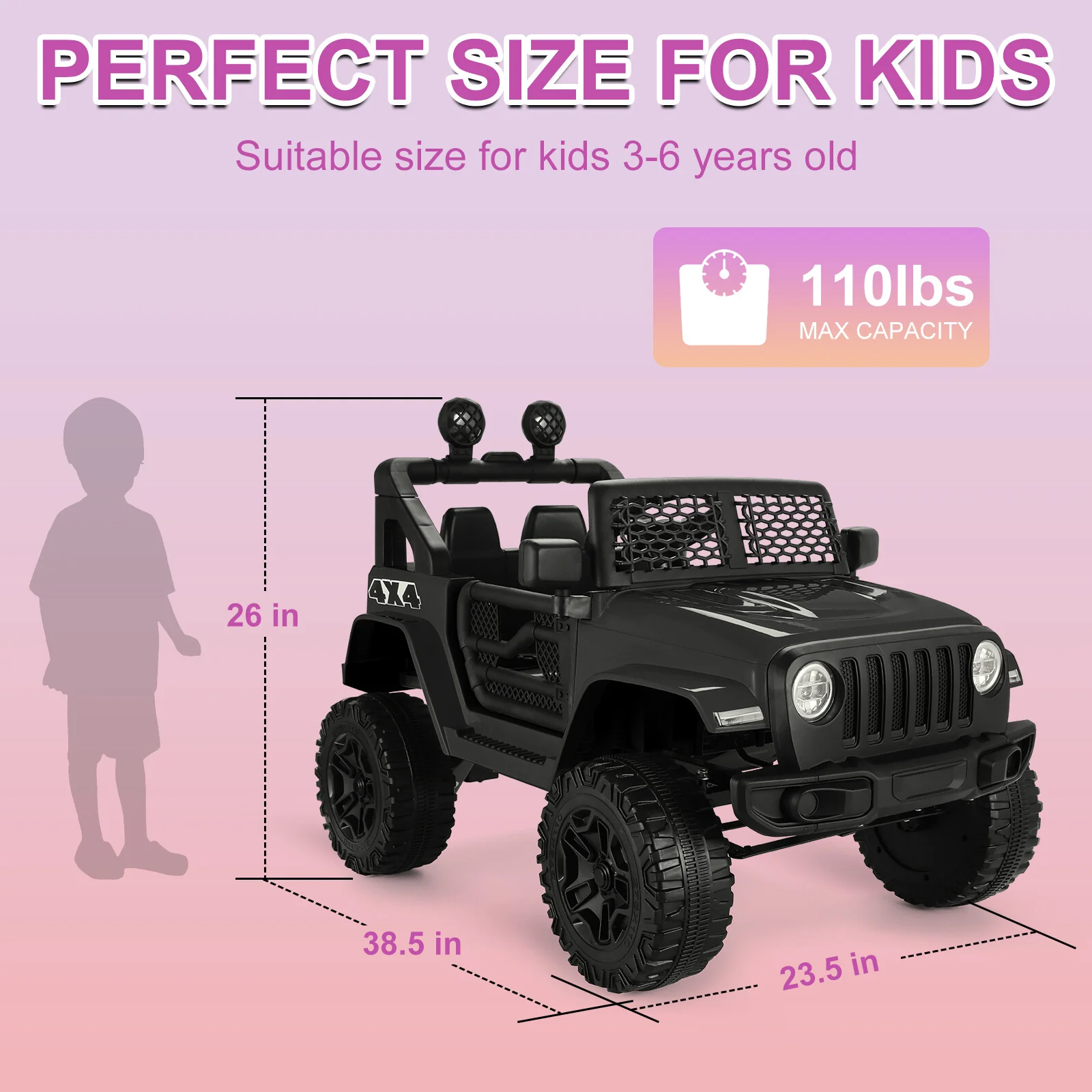 12V Electric Kids Ride-On Truck Battery Powered Toy Car with Remote Control and MP3 - Image 24