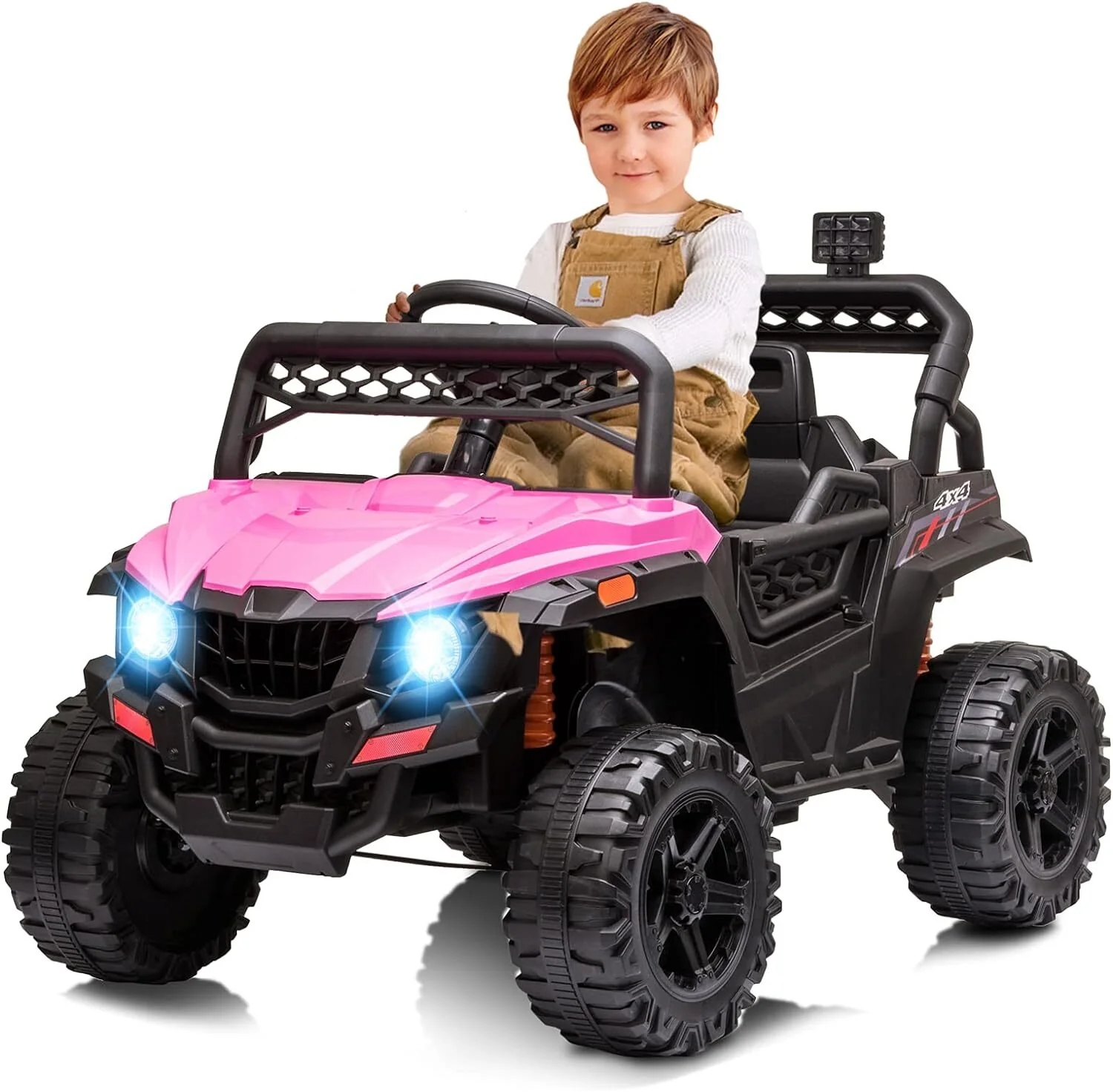 12V Electric Kids Ride-On Truck Toy with 3 Speeds, MP3, LED Lights, and Parent Remote Control - Image 10