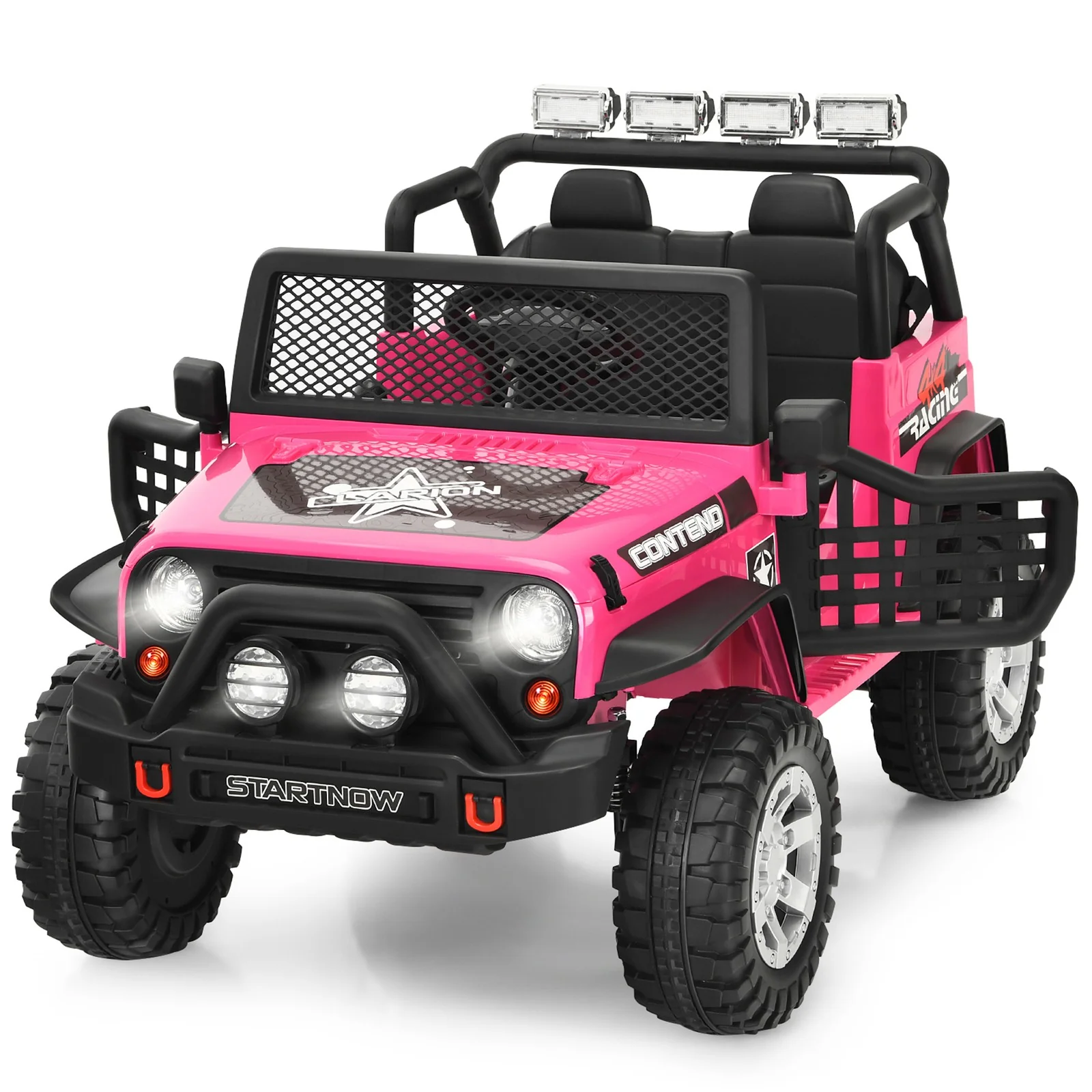 12V Electric Kids Ride-On Truck with MP3, Horn, and 2.4G Remote Control - Pink - Image 11