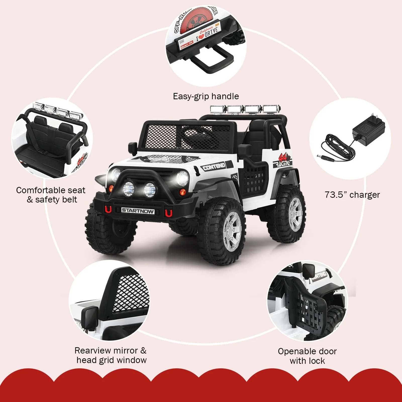 12V Electric Kids Ride-On Truck with MP3, Horn, and 2.4G Remote Control - Image 6