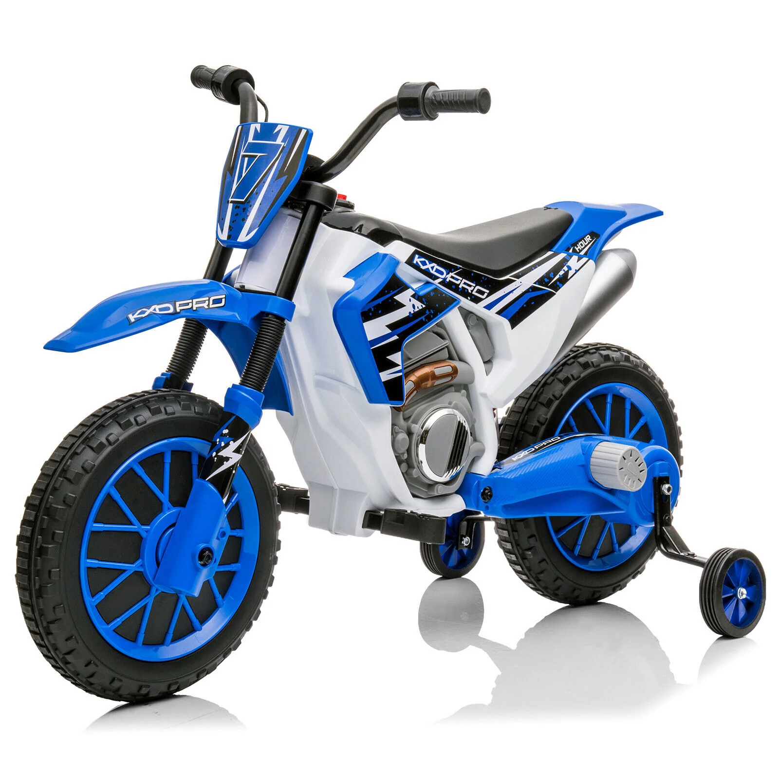 12V Electric Kids Ride-On Dirt Bike with Training Wheels - Battery Powered Motorcycle - Image 15