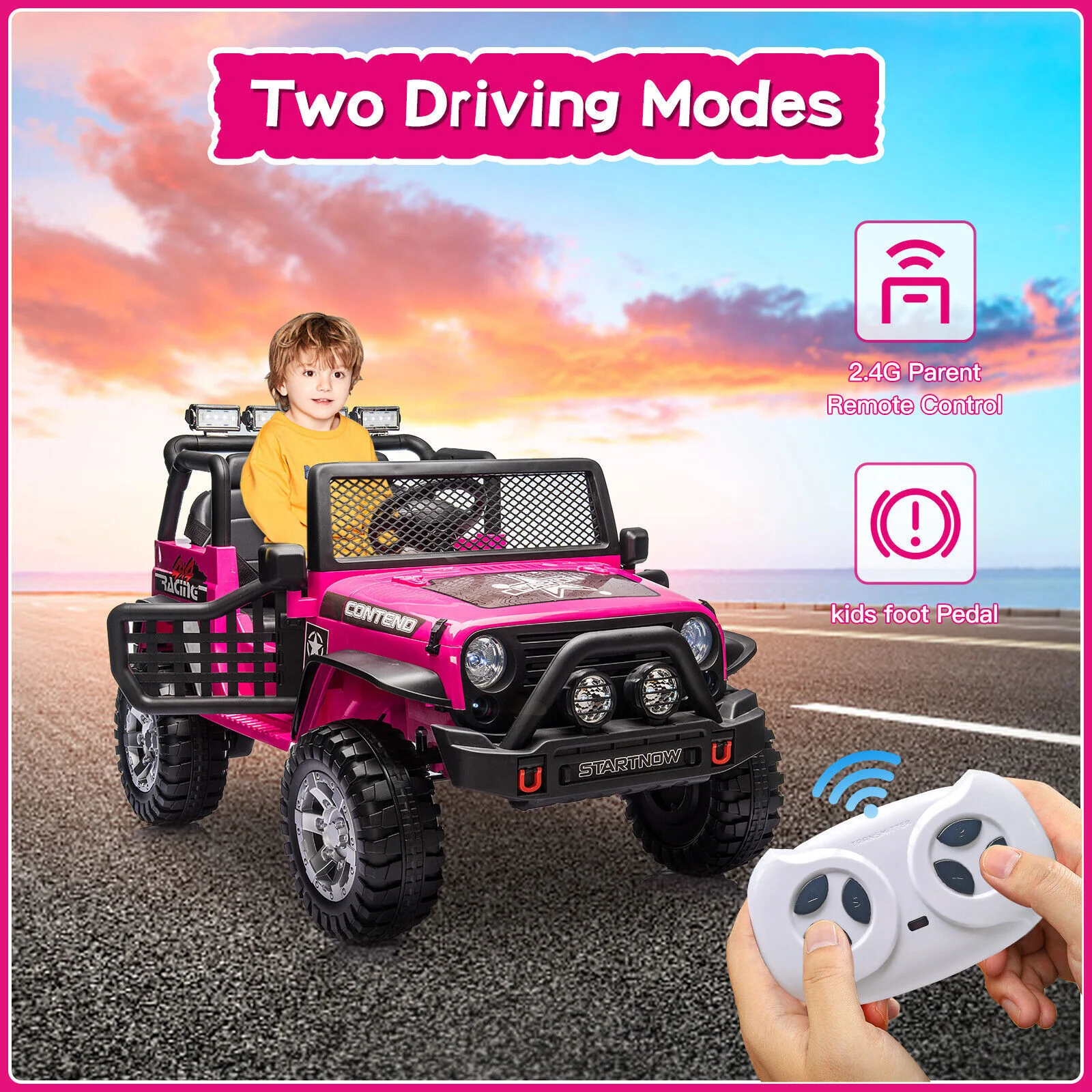12V Electric 2-Seater Kids Ride-On Jeep Car with Remote Control - Image 13