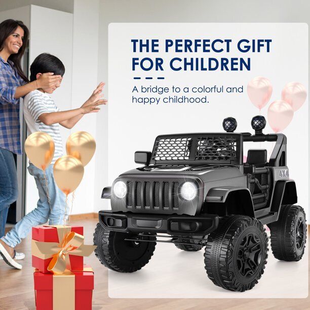 12V Electric Kids Ride-On Jeep with MP3, LED Lights, and Remote Control - 2 Seater Model - Image 10