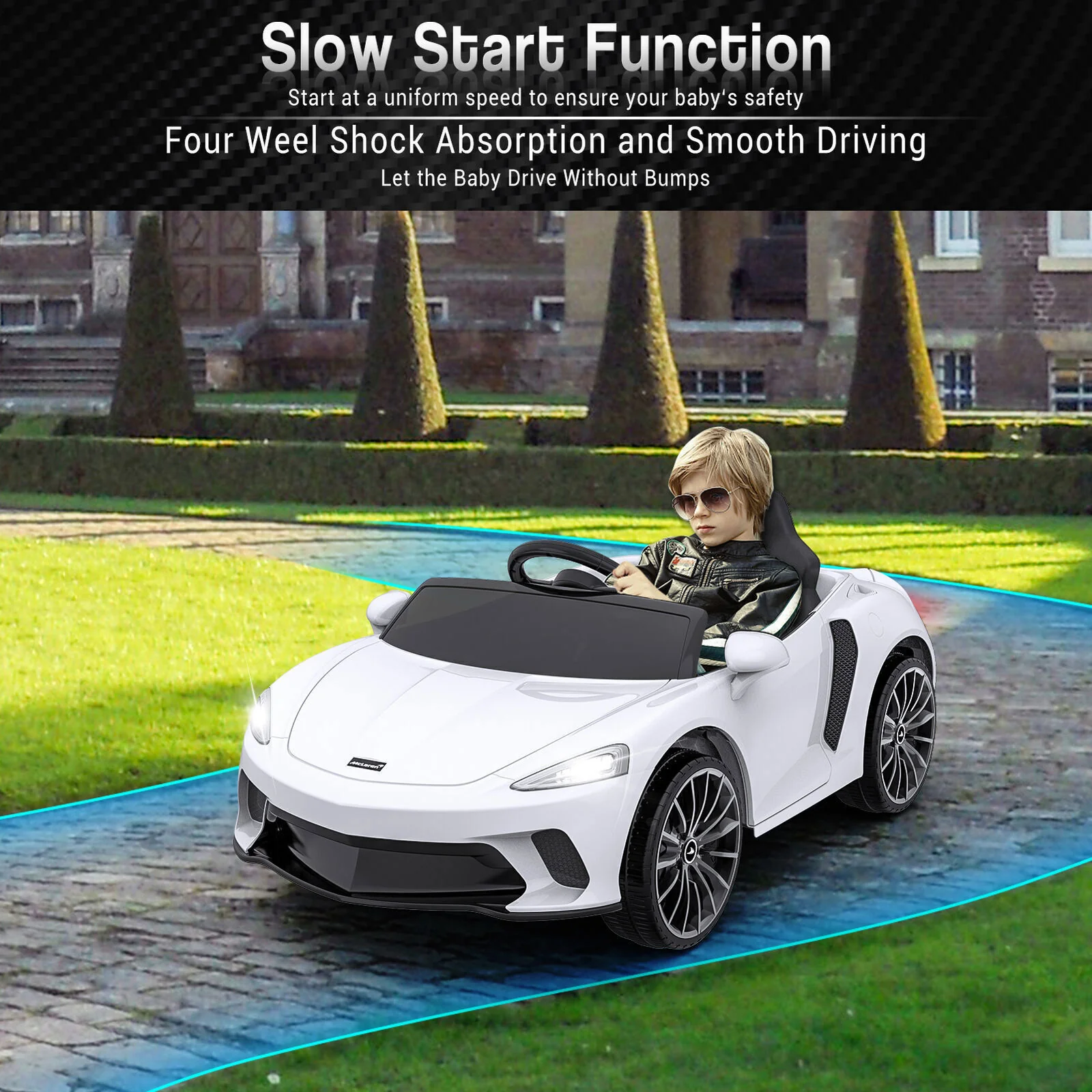 12V Electric Kids Ride On Sports Car with Remote Control and USB LED Lights - Image 4