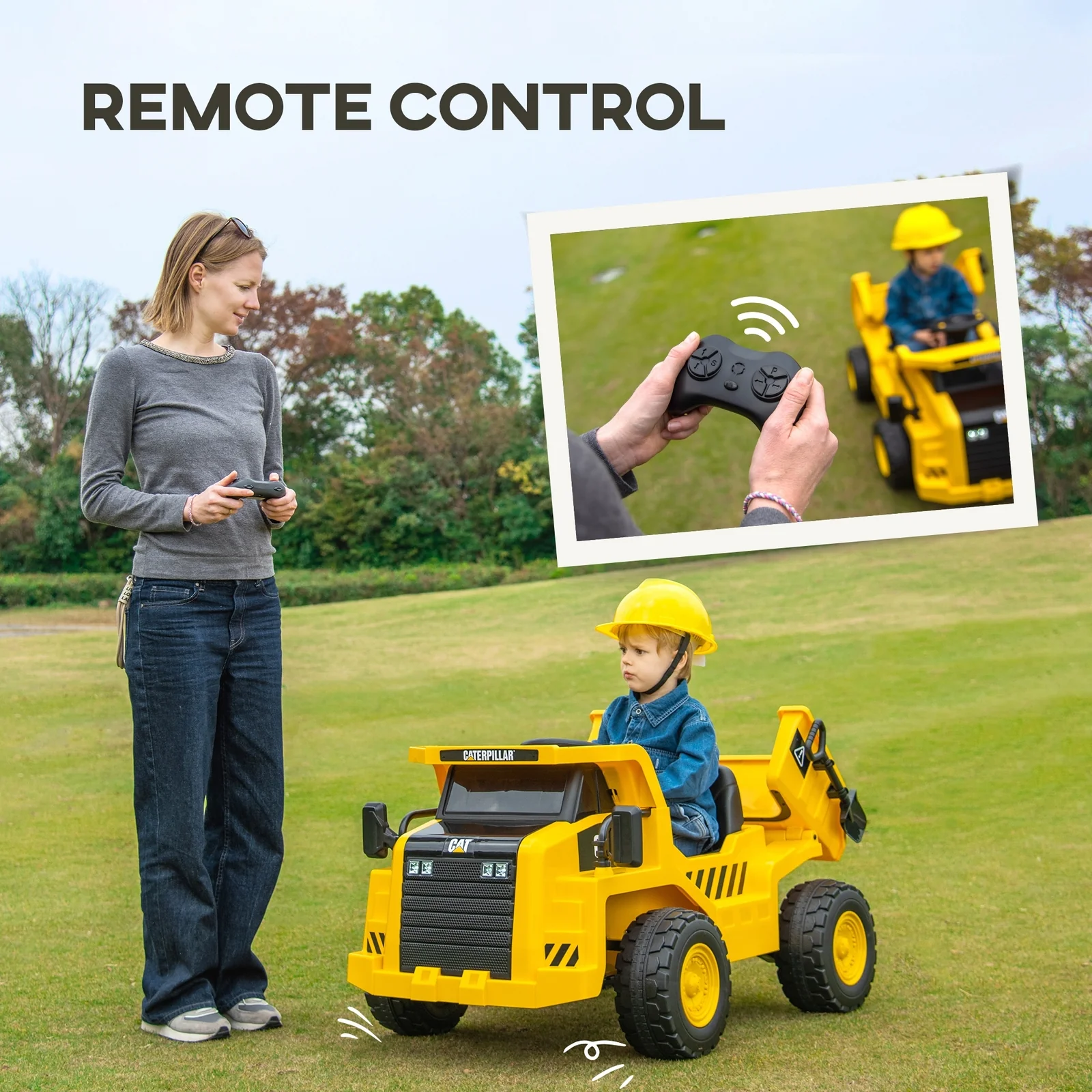 12V Electric Ride-On Excavator Toy with Remote-Controlled Bucket Shovel for Kids Ages 3-6 - Image 6